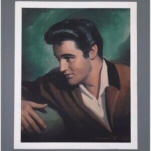 Elvis Presley Art print Jailhouse Rock  1957 11" x 9" Signed Bradshaw Crandell